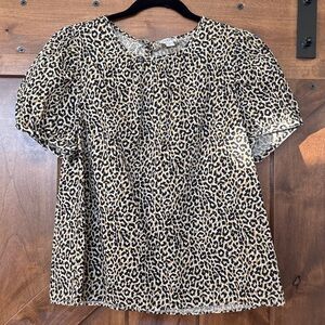 J. Crew Animal Print Blouse